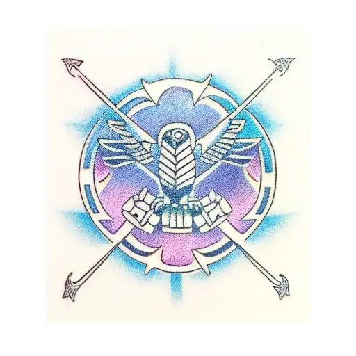 polynesian tribal eagle tattoo design idea