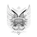 polynesian eagle tattoo design idea