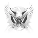 polynesian eagle tattoo design idea
