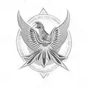 polynesian tribal eagle tattoo design idea