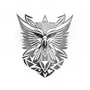 polynesian tribal eagle tattoo design idea