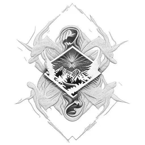 Red Hot Chili Peppers logo combined with beach elements tattoo design idea