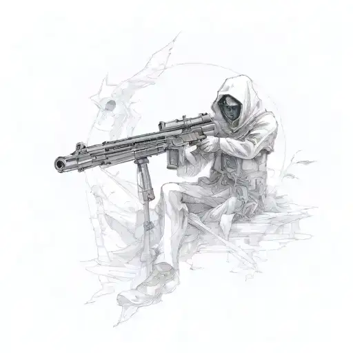 Grim Reaper Sniper tattoo design idea