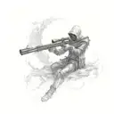 Grim Reaper Sniper tattoo design idea