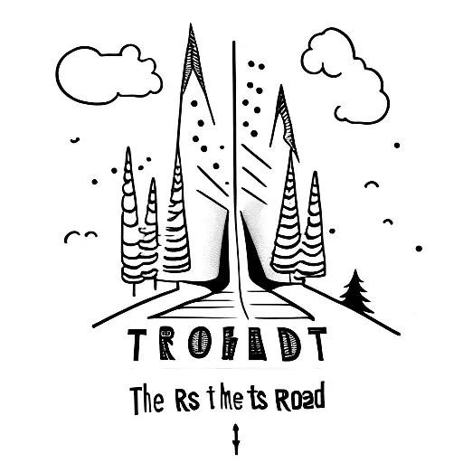 sometimes the road less traveled is the road best left behind  tattoo design idea