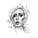 adele tattoo design idea