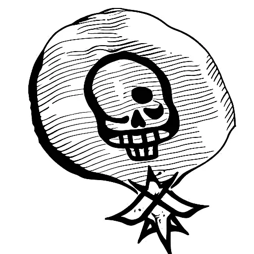 straw hats jolly roger tattoo design idea