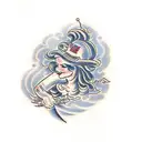 words "Fire Babe"  tattoo design idea