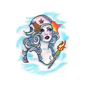 words "Fire Babe"  tattoo design idea