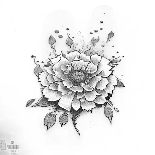 Tattoo uploaded by Alexandria Sukle • Marigold flower for my gram • Tattoodo