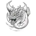 Dragon battle royal tattoo design idea