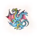 Dragon battle royal tattoo design idea