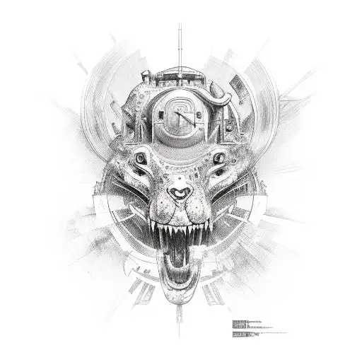 Train with a heart and no brakes  tattoo design idea