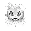 minecraft with ninja tattoo design idea