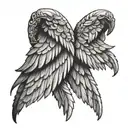 the Raphael angel's wings  tattoo design idea