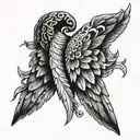 the Raphael angel's wings  tattoo design idea