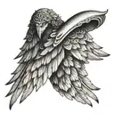 the Raphael angel's wings  tattoo design idea