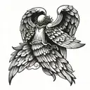 the Raphael angel's wings  tattoo design idea