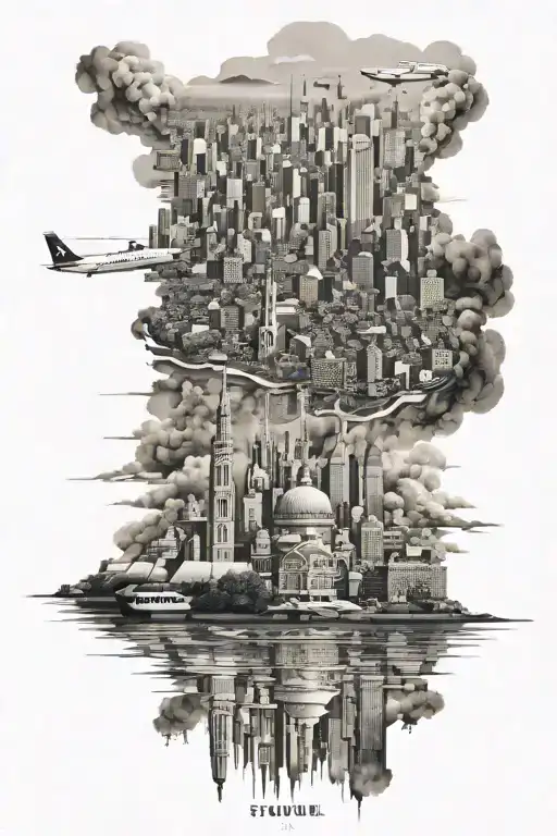 İstanbul Skyline tattoo design idea