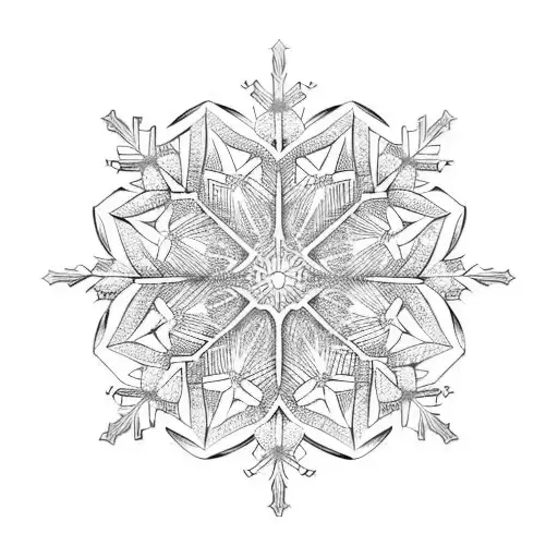 Snowflake  tattoo design idea