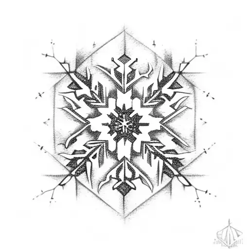 Snowflake  tattoo design idea