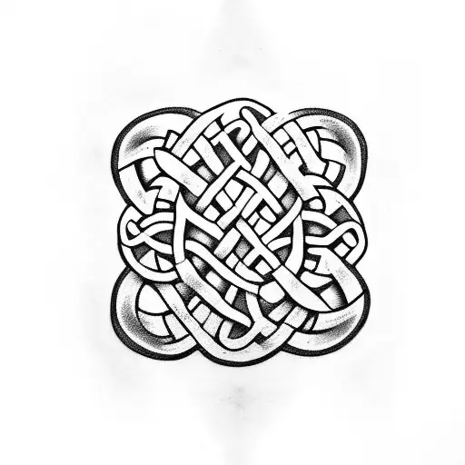 Celtic knotwork design incorporating a punk rock element tattoo design idea