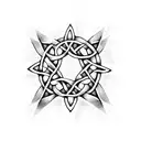 Celtic knotwork design incorporating a punk rock element tattoo design idea