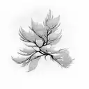 waterfowl, dogwood tree, Crain  tattoo design idea