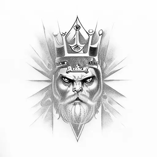 King chess with Jiu-Jitsu Black Belt tattoo design idea