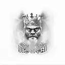 King chess with Jiu-Jitsu Black Belt tattoo design idea