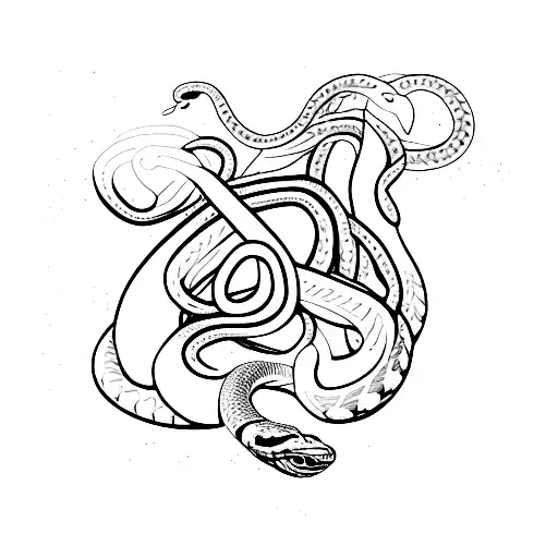 naja snake old school tattoo design idea