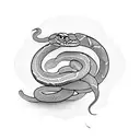 naja snake old school tattoo design idea
