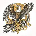 eagle wings tattoo design idea