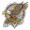 eagle wings tattoo design idea