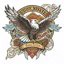 eagle wings tattoo design idea