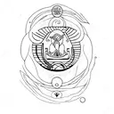 Aquarius and leo zodiac sign tattoo design idea