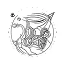 Aquarius and leo zodiac sign tattoo design idea