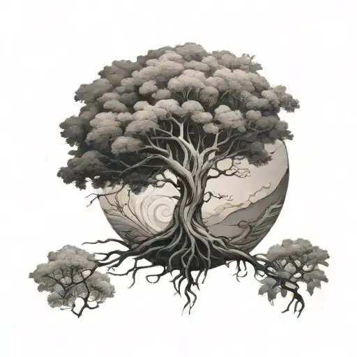 Mother Earth tree   tattoo design idea