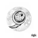 moon from dreamworks logo with two person tattoo design idea