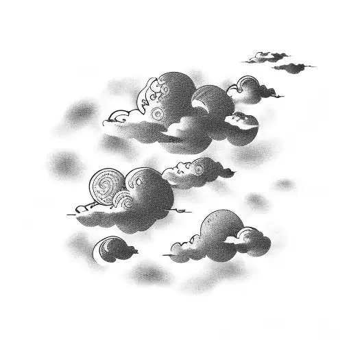 clouds tattoo design idea