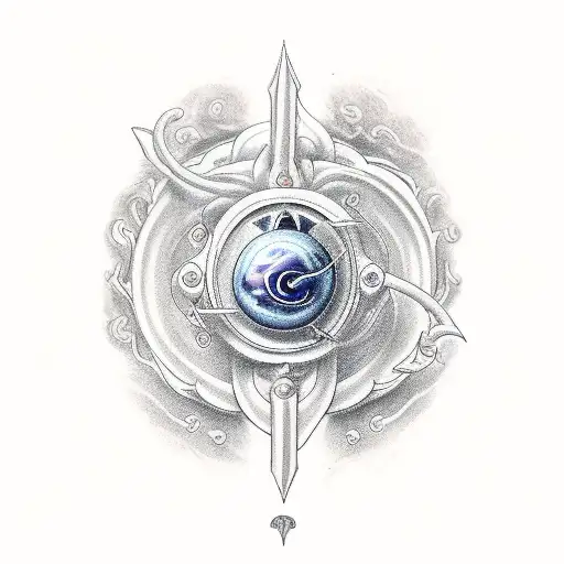 neptune tattoo design idea