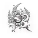 neptune tattoo design idea