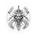 neptune tattoo design idea