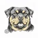 Rottweiler head tattoo design idea
