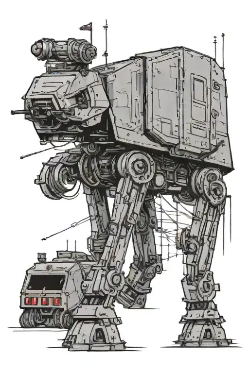 Star Wars at-at walker  tattoo design idea