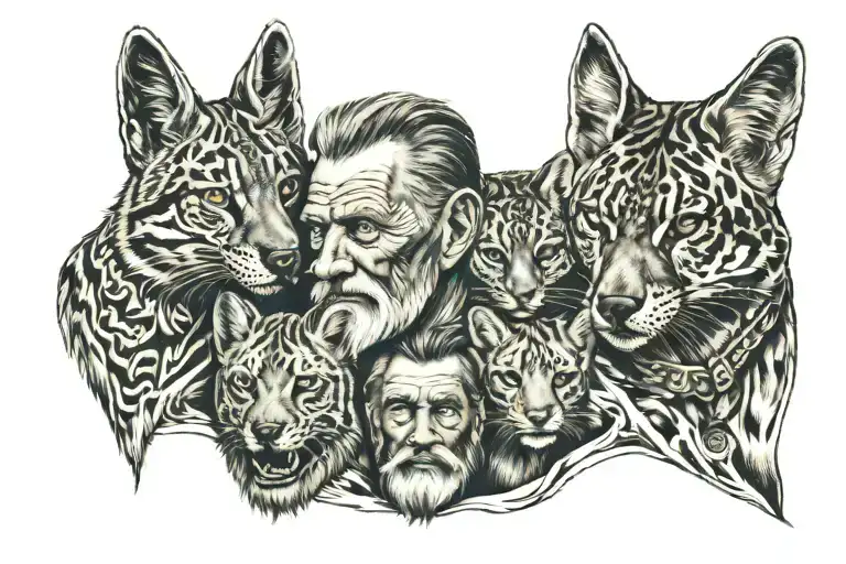 uncle and nephews   tattoo design idea