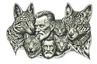 uncle and nephews   tattoo design idea