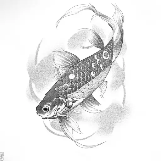 pez koi tattoo design idea