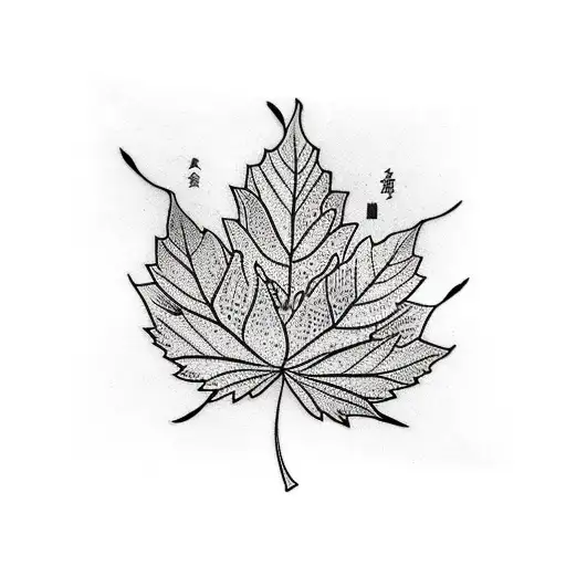 Leaf tattoo design idea