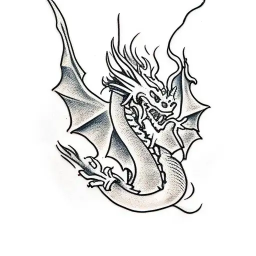 Dragon tattoo design idea